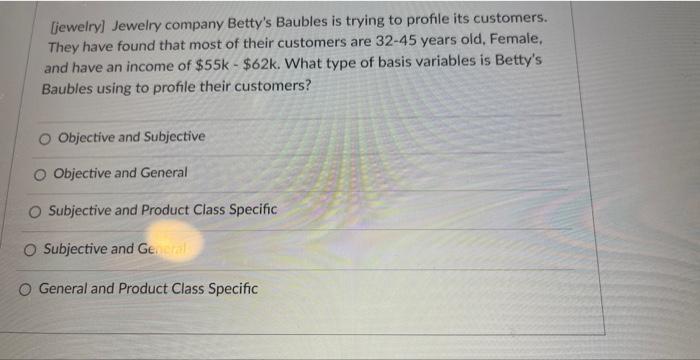 marketing [jewelry] Jewelry company Betty's