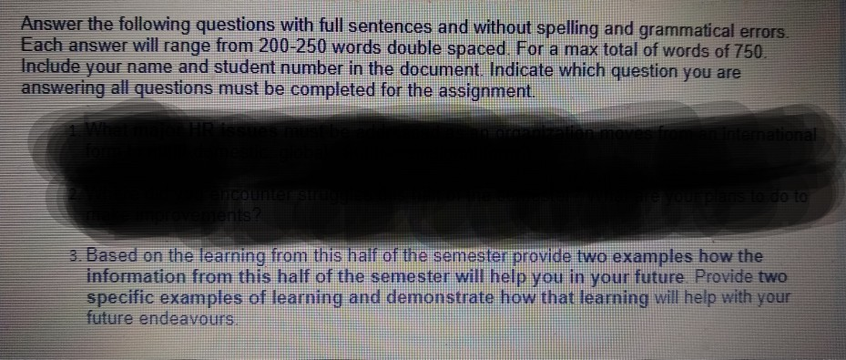 Answer the following questions with full