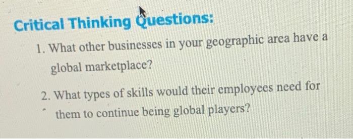 Human Resources Management Critical Thinking