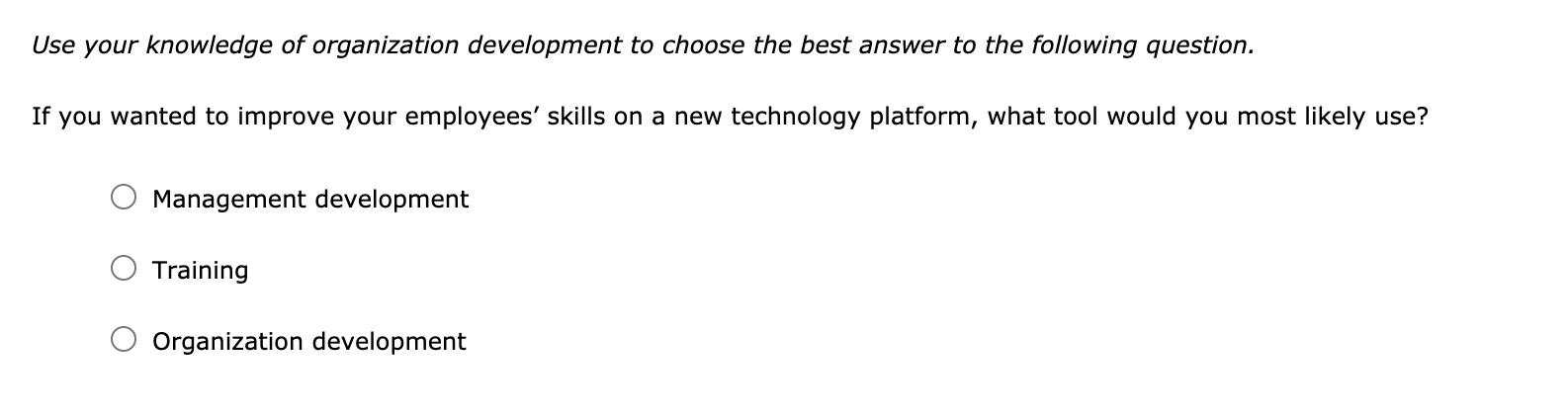 Choose the term that best fits the situation