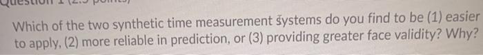 Which of the two synthetic time measurement