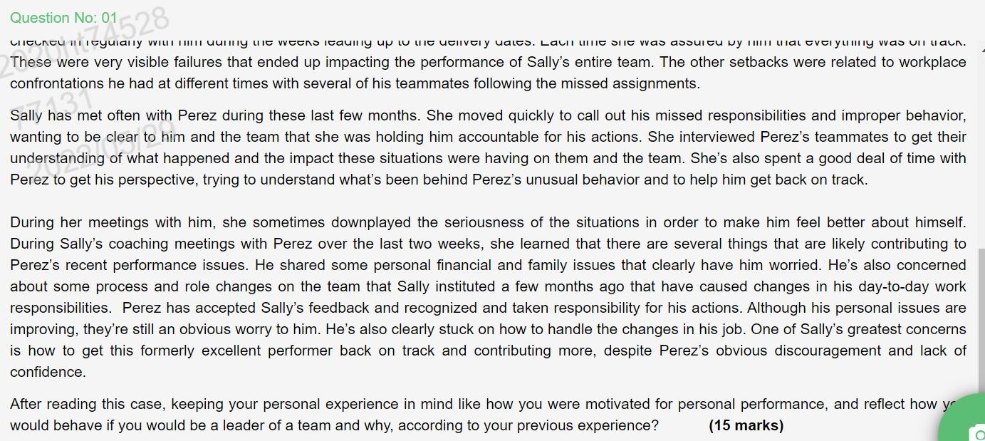 Question No: 01 RMCF is a4528 company in the