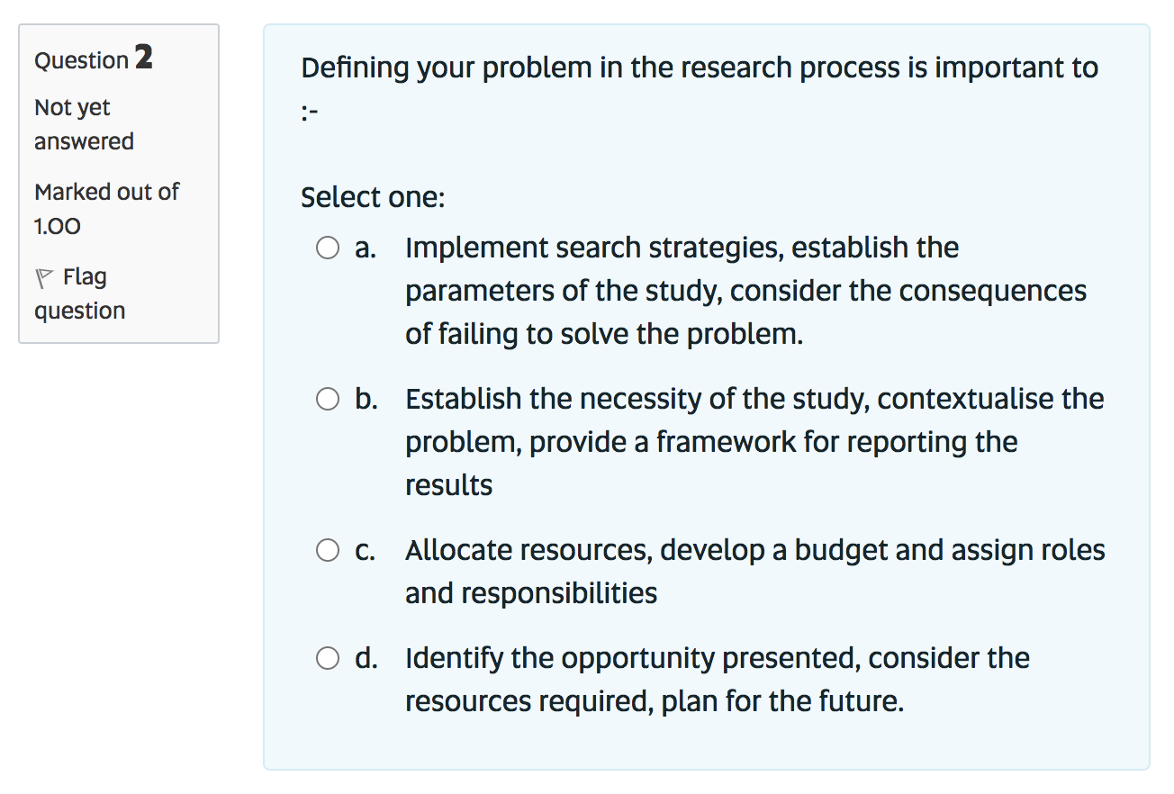 Question 1 Not yet answered Confirmation bias