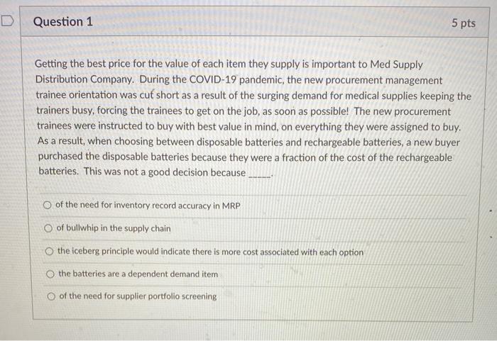 please help solve. thanks Question 1 5 pts