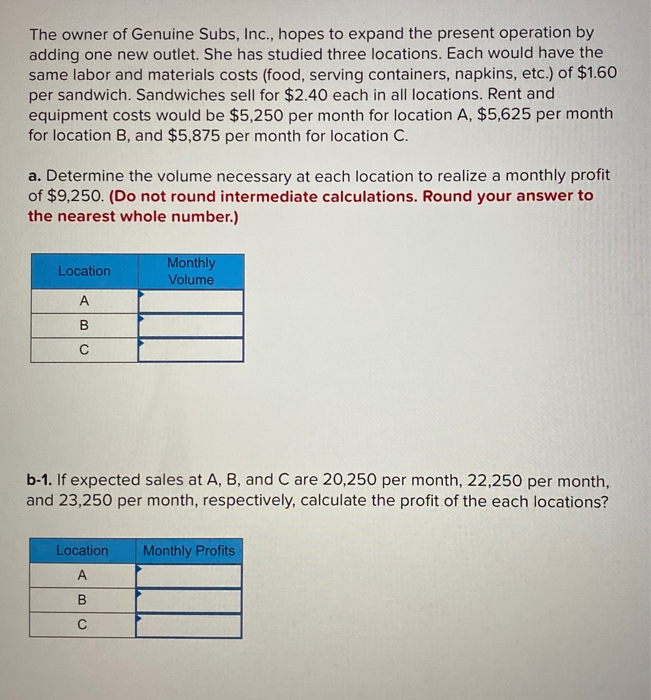 The owner of Genuine Subs, Inc., hopes to expand