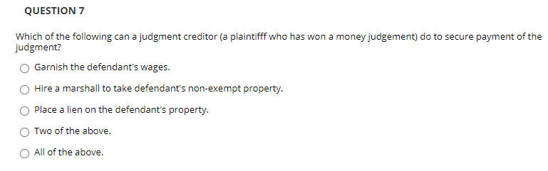 QUESTION 1 Which of the following is (are)