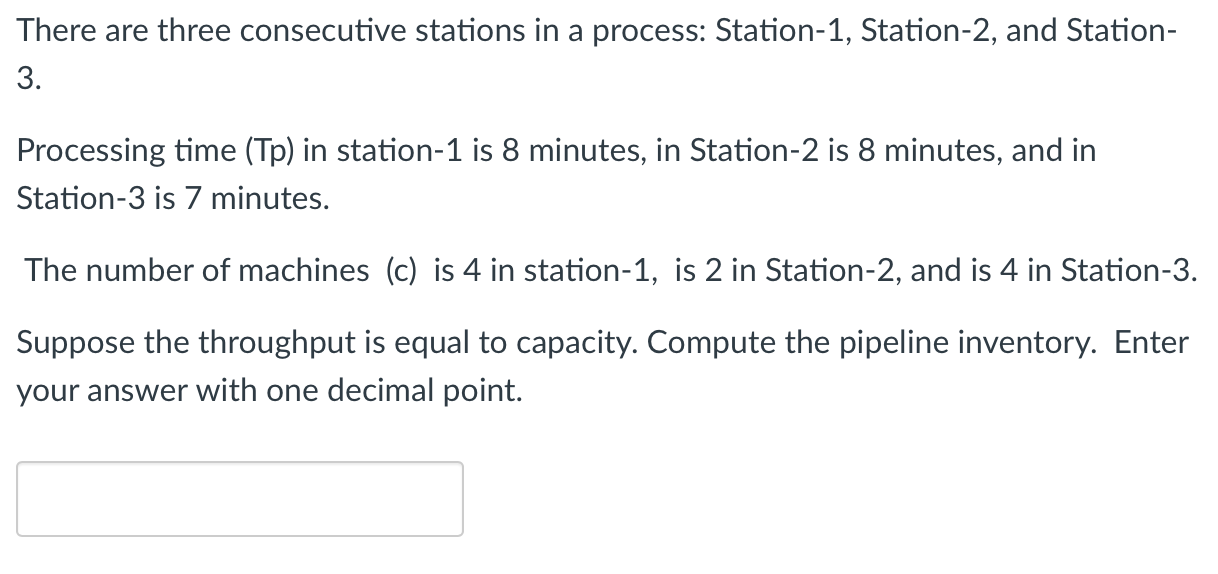 There are three consecutive stations in a