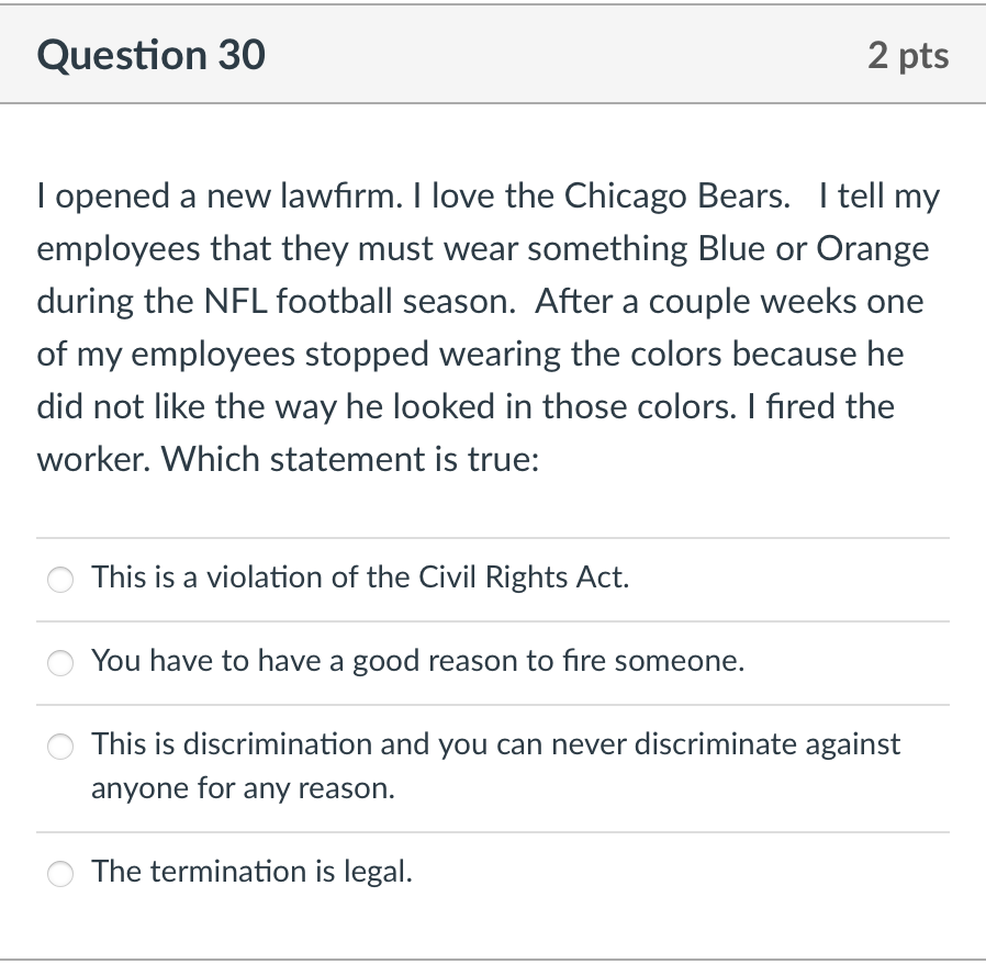 QUESTION 30 PLEASE GIVE ME THE CORRECT ANSWER