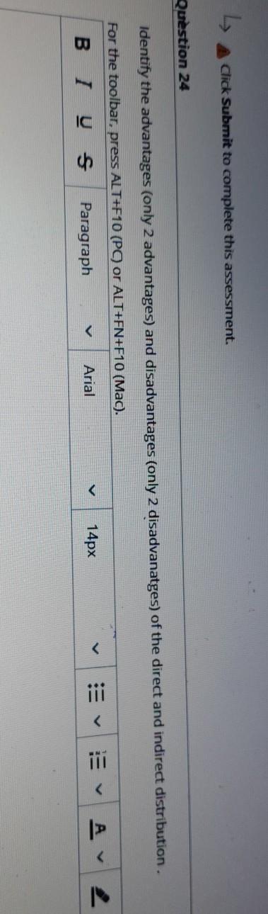 Click Submit to complete this assessment.