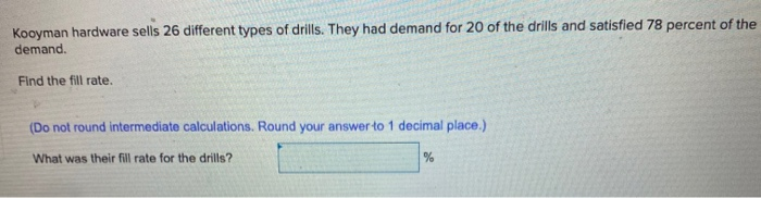 Kooyman hardware sells 26 different types of