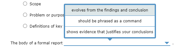 Your coworker is writing her first formal report.