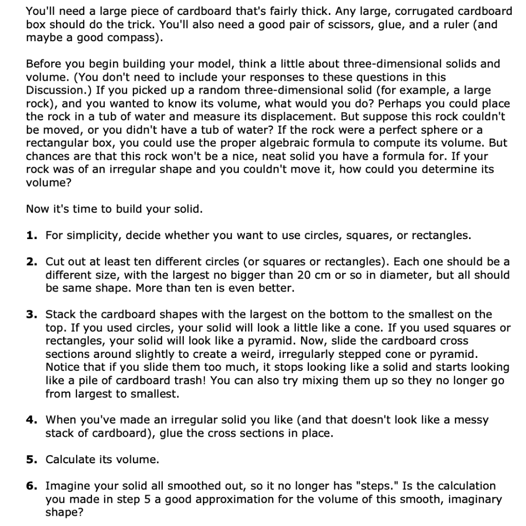 You'll need a large piece of cardboard that's