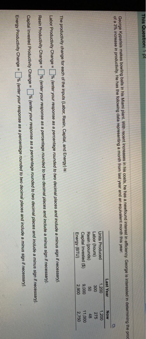 This Question: 1 pt George Kyparisis makes