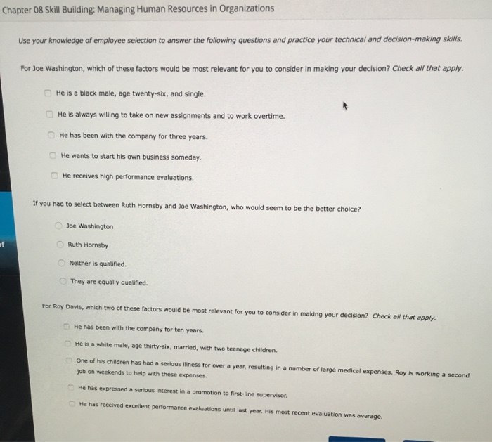 Chapter 08 Skill Building: Managing Human