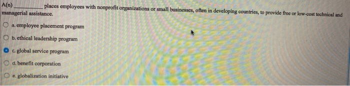 A(n) places employees with nonprofit