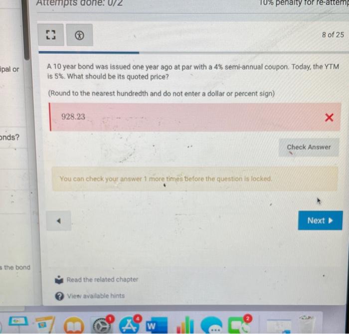 Attempts done! 0/2 10% penalty for re-attemp 8 of