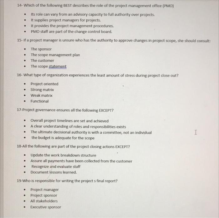 14- Which of the following BEST describes the