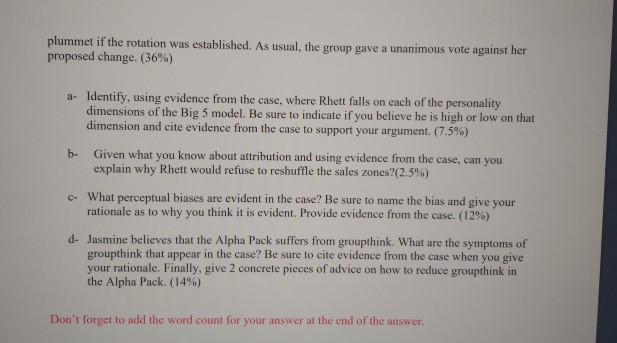 Question 2 Jasmine Patel was at a loss about how