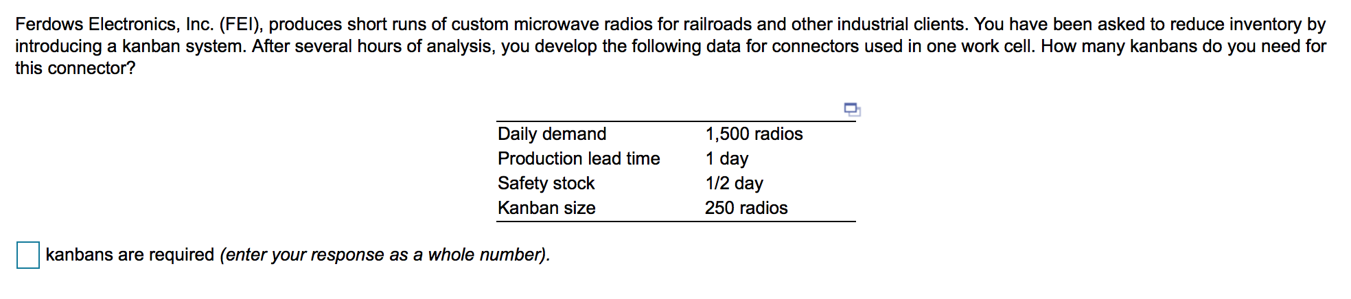 Ferdows Electronics, Inc. (FEI), produces short