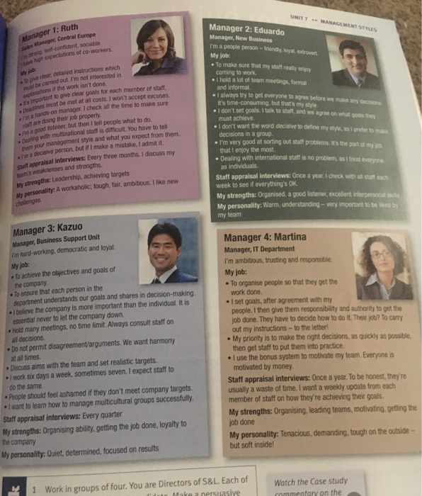 Writing As one of the Directors, write a short