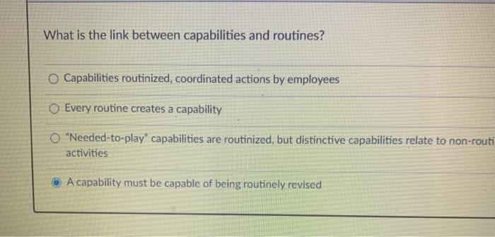 What is the link between capabilities and