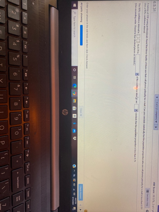 17 (2 complete) 6.5.31 HW Score: 28 57% 2 of 7