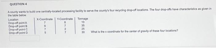A county wants to build one centrally-located