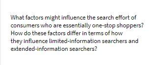 answer as soon as possible What factors might