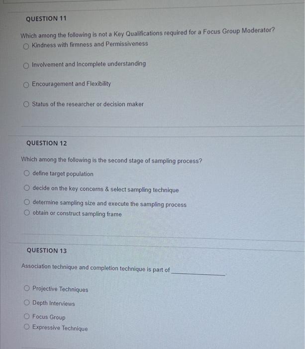 QUESTION 11 Which among the following is not a