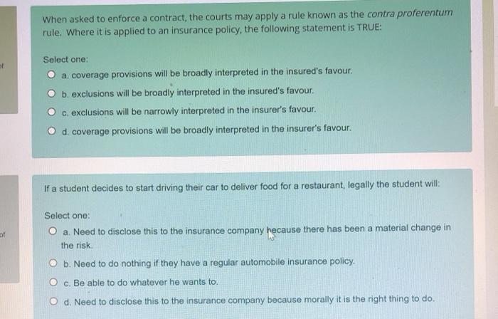 When asked to enforce a contract, the courts may
