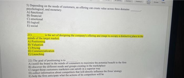 3) When customers are faced with purchase