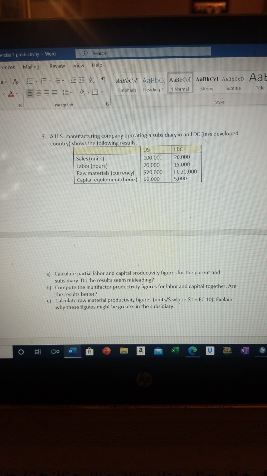 ercise 1 productivity - Word Search erences