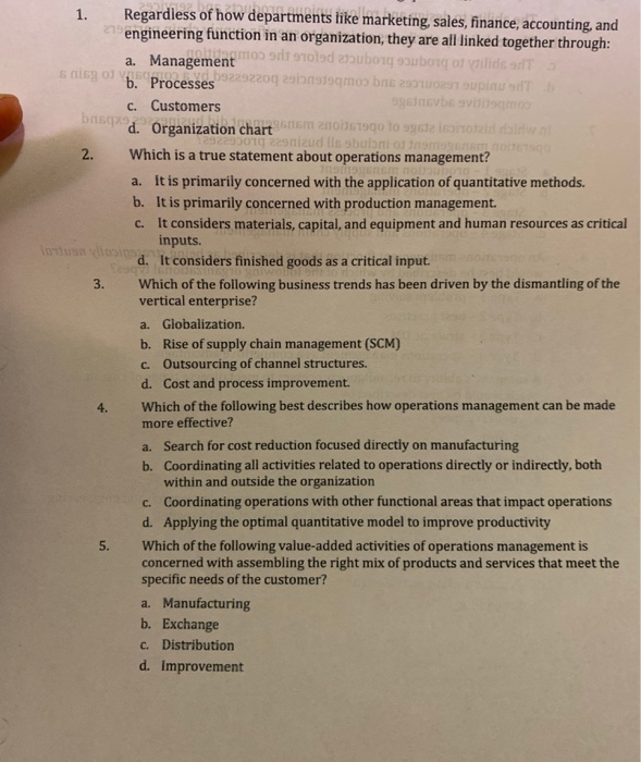 3 . 1. Regardless of how departments like