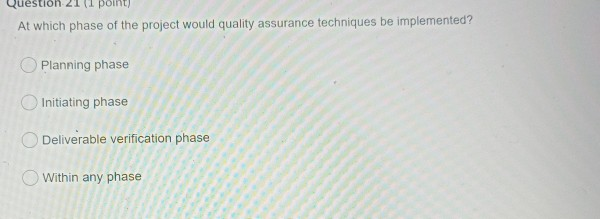 I need right answer point) At which phase of the