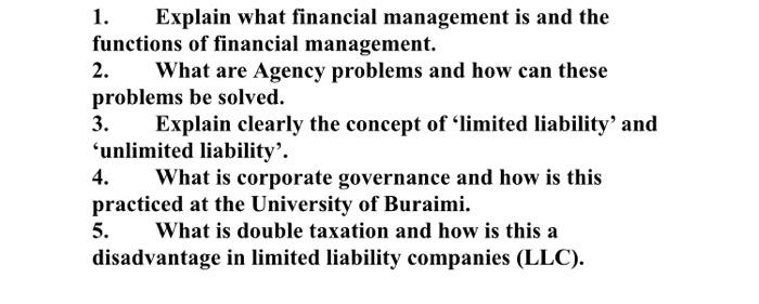 2. 1. Explain what financial management is and