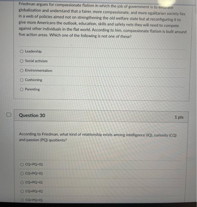 D Friedman argues for compassionate flatism in