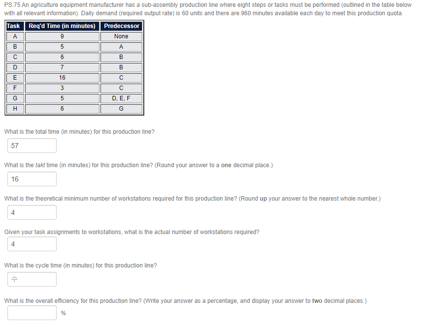 teach me how to get cycle time PS.75 An