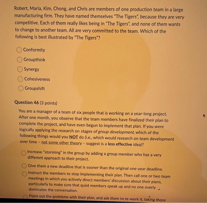 Robert, Maria, Kim, Chong, and Chris are members