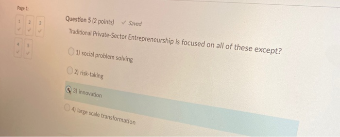 Page 1 1 2 3 Question 5 (2 points) Saved