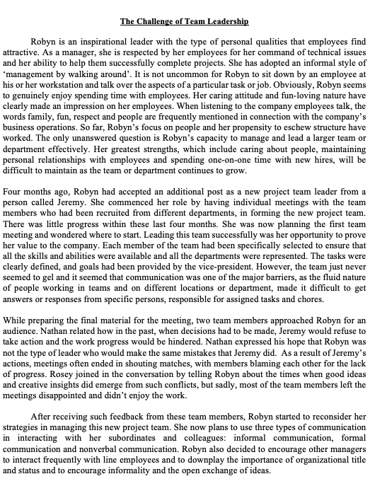 Communication processes if not managed