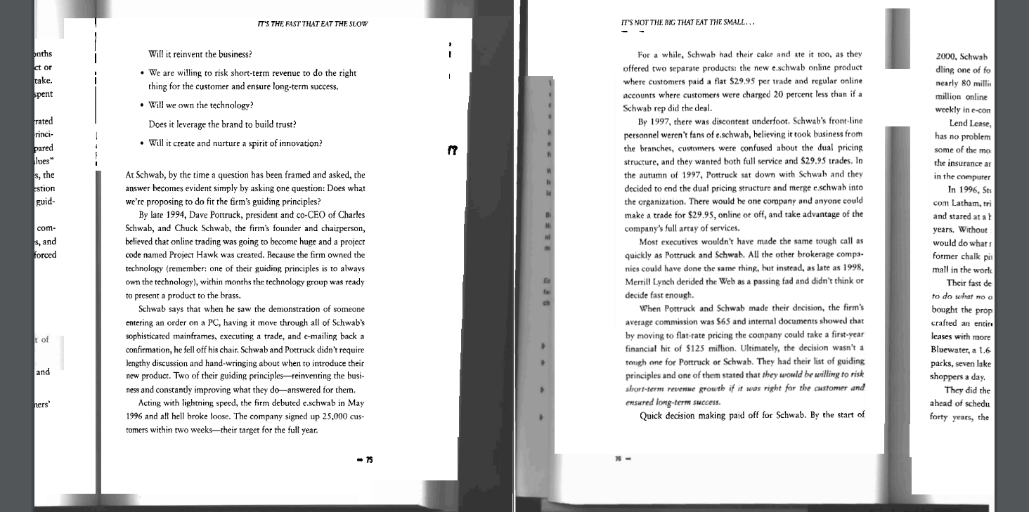 1. In the chapter from It's Not the Big that Eat