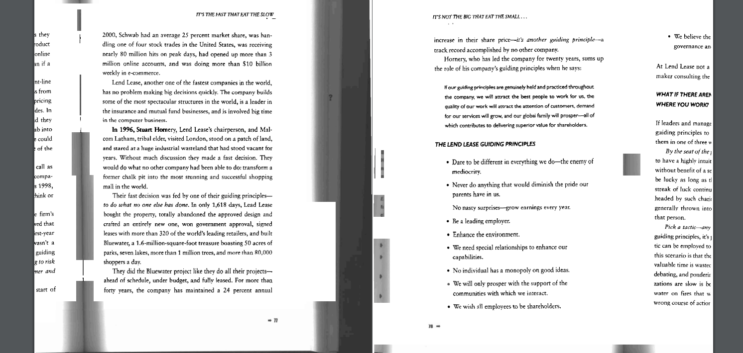 1. In the chapter from It's Not the Big that Eat