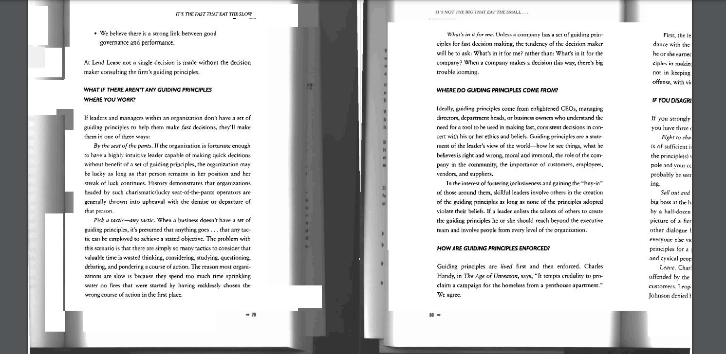 1. In the chapter from It's Not the Big that Eat