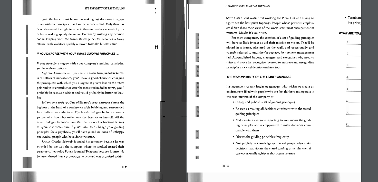 1. In the chapter from It's Not the Big that Eat