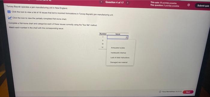match each number in the chart with the