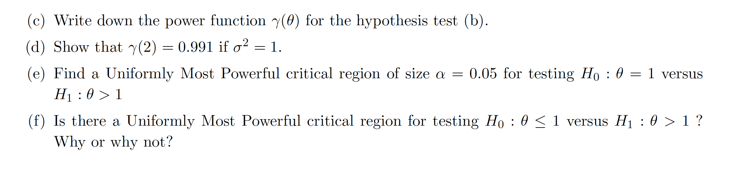 please focus on e and f iid 4. Let X1, ... , Xn