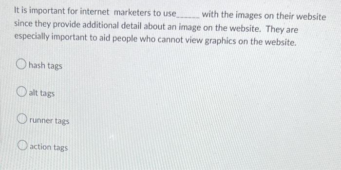 It is important for internet marketers to use