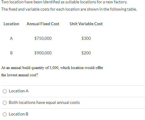 Two location have been identified as suitable