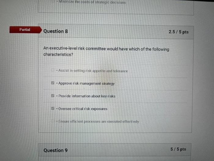 each answer has different assigned mark (ie if 4