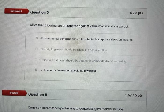 each answer has different assigned mark (ie if 4